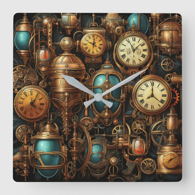Steampunk Clocks Wall Clock (Front)