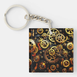Steampunk Clockwork Gears 1004 Key Ring