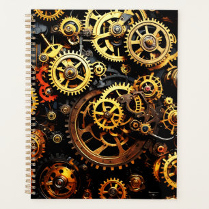 Steampunk Clockwork Gears 1004 Planner