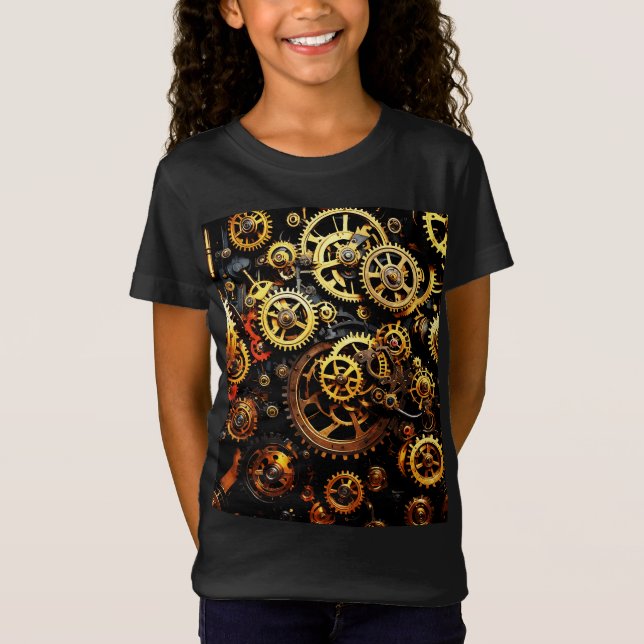Steampunk Clockwork Gears 1004 T-Shirt (Front)
