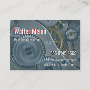 Steampunk Clockwork Gears Cogs Wheels Business Card