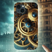 Steampunk Clockwork Gold and Teal