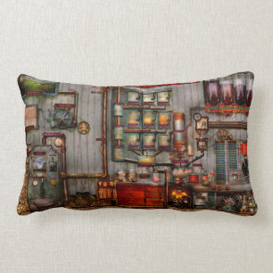 Steampunk - Coffee - The company coffee maker Lumbar Cushion