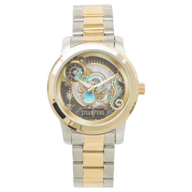 steampunk cogs and seahorse watch (Front)