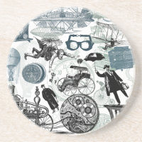 Steampunk Collage Gear Clock Wedding