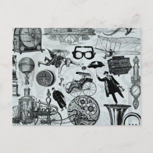 Steampunk Collage Number 2 Postcard