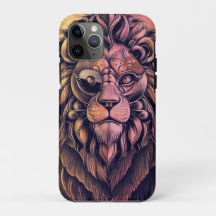 Steampunk Colour Gradient Rustic Lion Case-Mate iPhone Case