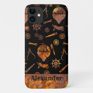 Steampunk Colourful Rusty Ballooning Custom Name Case-Mate iPhone Case