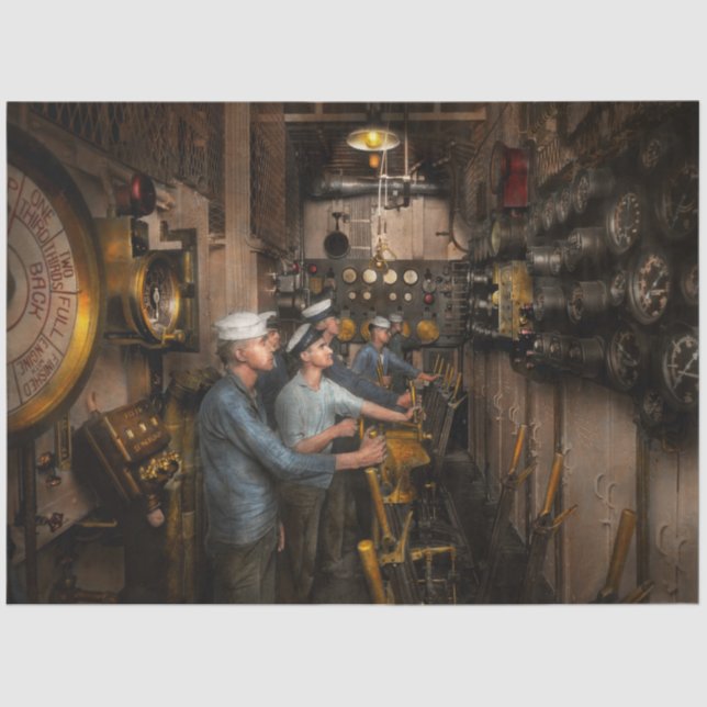 Steampunk - Controls on the USS Washington 1920 Tissue Paper (Front)