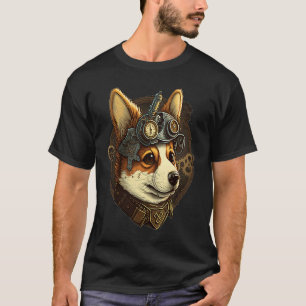 Steampunk Corgi Head For Women & Men 1 T-Shirt