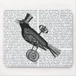 Steampunk Crow 2 Mouse Pad