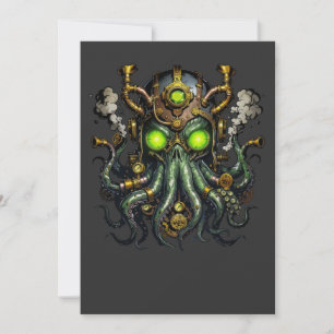 Steampunk Cthulhu monster Invitation