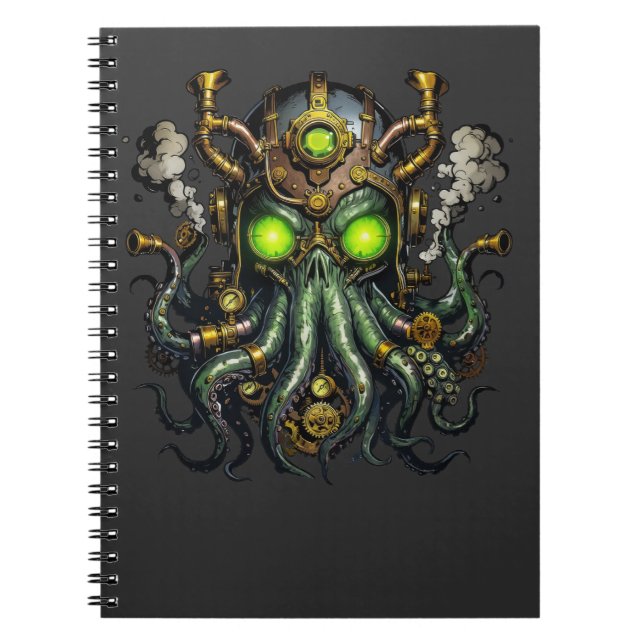 Steampunk Cthulhu monster  Notebook (Front)