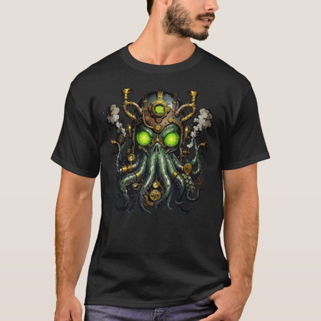 Steampunk Cthulhu monster  T-Shirt (Front)