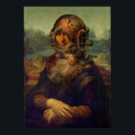 Steampunk da Vinci Mona Lisa Divers Helmet Pop Art Poster<br><div class="desc">Steampunk Mona! Loving the vintage diver's helmet. Leonardo da Vinci's iconic painting, the star exhibit of the Louvre in Paris, the Mona Lisa must be the best known and most easily recognizable image in the world. There are many versions of this painting, here we see her in the steampunk fashion...</div>