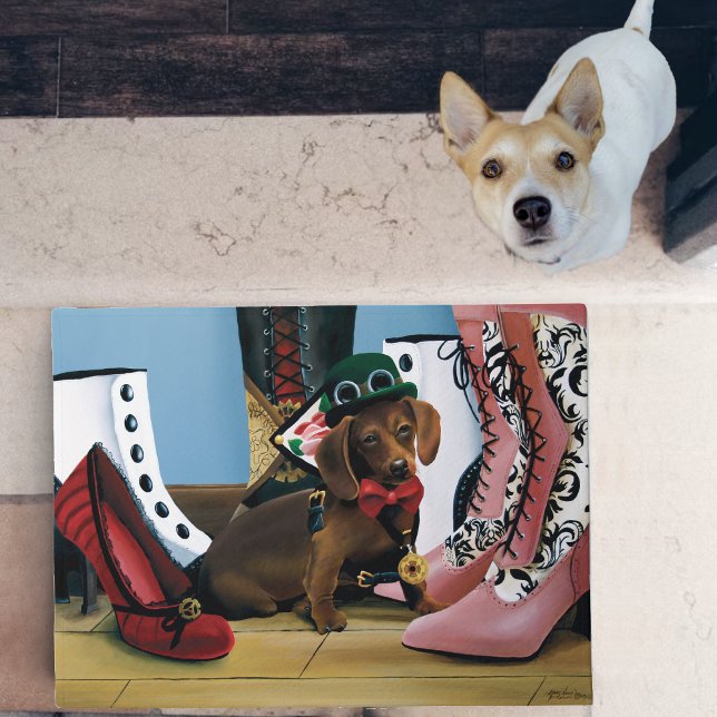 Steampunk Dachshund Shoes Boots Victorian Doormat (Creator Uploaded)