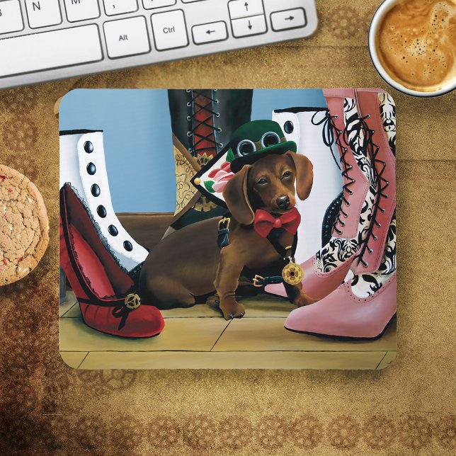 Steampunk Dachshund Shoes Boots Victorian  Mouse Pad (Creator Uploaded)