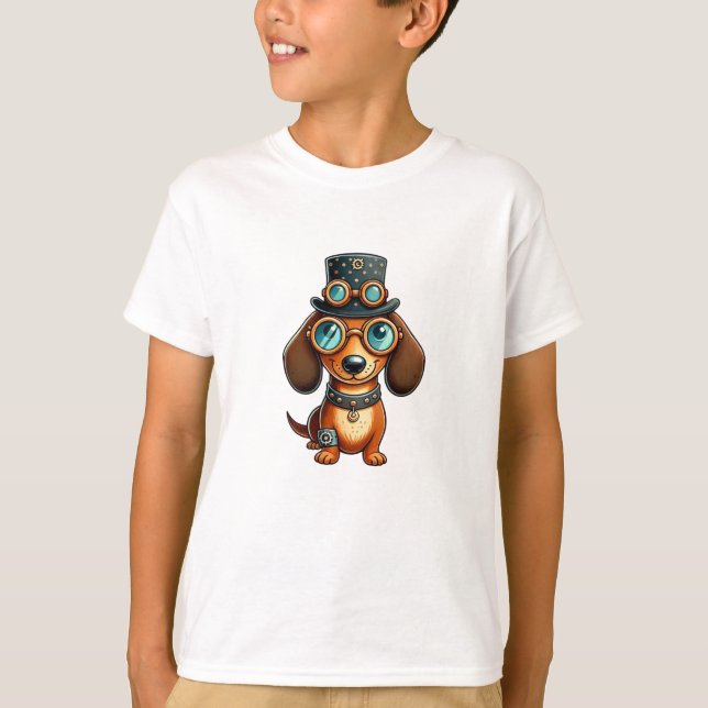 Steampunk Dachshund T-Shirt (Front)