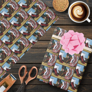 Steampunk Dachshund Wiener Dog Victorian Boots Wrapping Paper