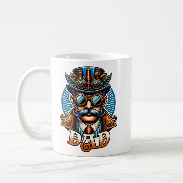 Steampunk Dad Coffee Mug (Left)