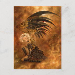 Steampunk Dark Angel Postcard