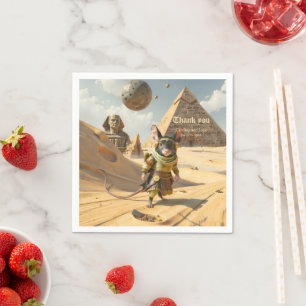 Steampunk Desert Explorer Mouse Napkin