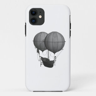 Steampunk Design Black and White Flying Machine Case-Mate iPhone Case