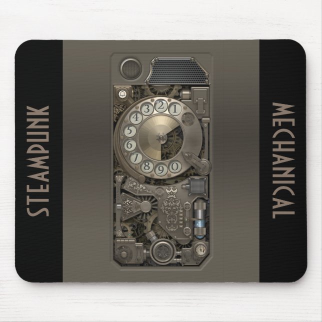 Steampunk Device - Rotary Dial Phone. Mouse Pad (Front)