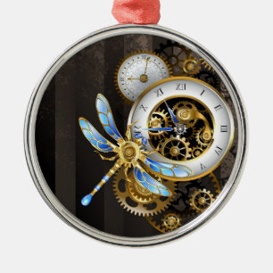 Steampunk Dials with Dragonfly Metal Tree Decoration