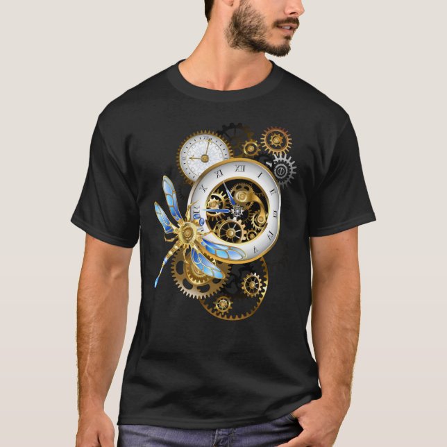 Steampunk Dials with Dragonfly T-Shirt (Front)
