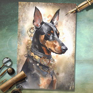 Steampunk Doberman 1 Decoupage Paper