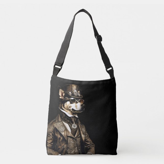 Steampunk Dog Crossbody Bag (Front)