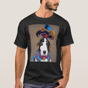 Steampunk Dog Steam Punk Puppy Fantasy Gothic AI G T-Shirt