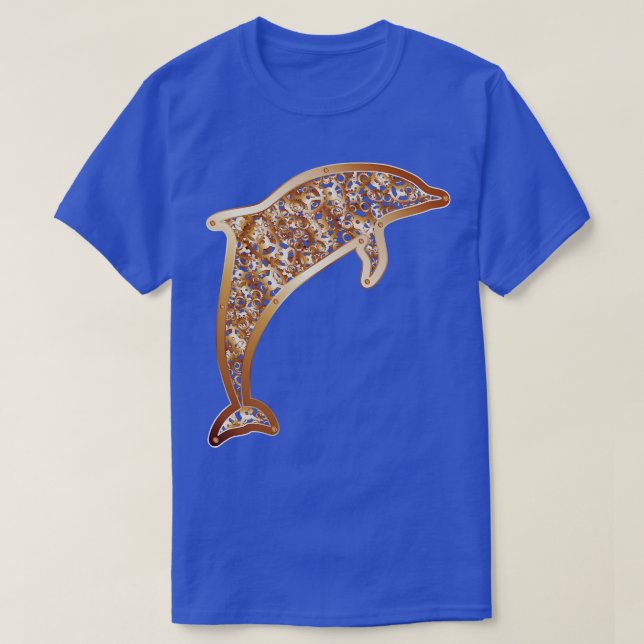 Steampunk dolphin abstract design T-Shirt (Design Front)
