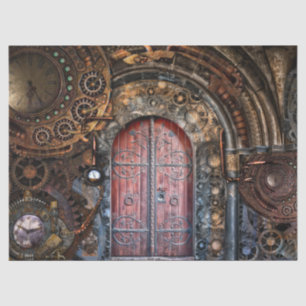 steampunk door tissue paper