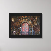 steampunk door wrapped canvas