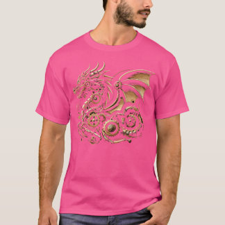 Steampunk Dragon Art Gears Graphic Design Artwork  T-Shirt