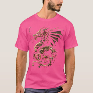 Steampunk Dragon Art Gears Graphic Design Artwork  T-Shirt