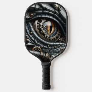 Steampunk Dragon Eye Closeup Ai Art Personalised Pickleball Paddle