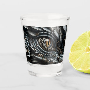 Steampunk Dragon Eye Closeup Ai Art Personalised Shot Glass