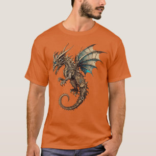 Steampunk Dragon fantasy Illustration 3 T-Shirt