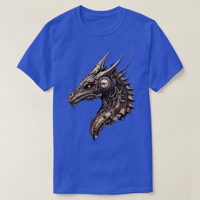 Steampunk Dragon fantasy Illustration 4 T-Shirt (Design Front)