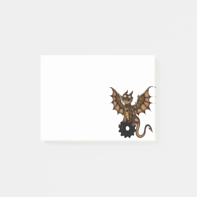 Steampunk Dragon Post-it Notes (Front)