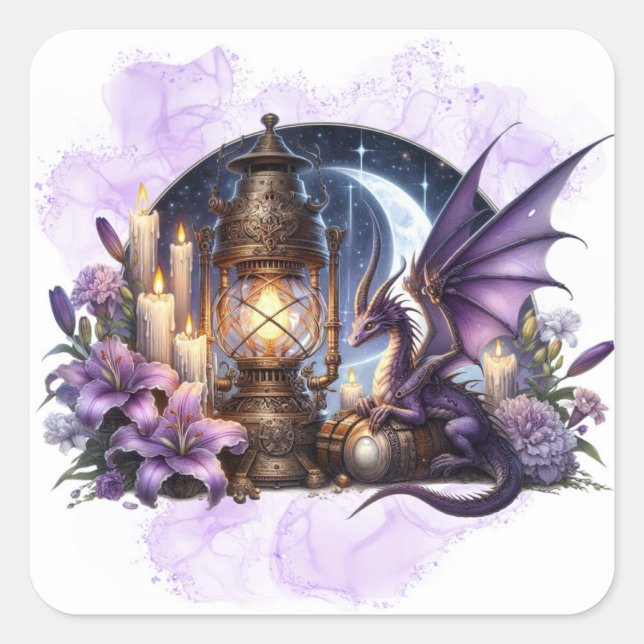 Steampunk Dragon Sticker (Front)