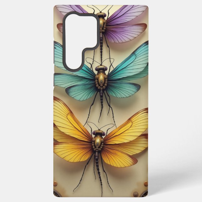 Steampunk Dragonflies Samsung Galaxy S22 Ultra Case (Back)