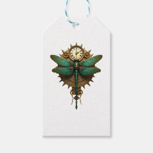 Steampunk Dragonfly Victorian Art Mechanical Steam Gift Tags