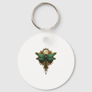 Steampunk Dragonfly Victorian Art Mechanical Steam Key Ring