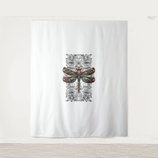 Steampunk Dragonfly Victorian Art Mechanical Steam Tapestry