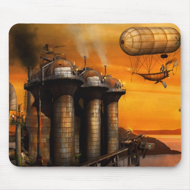 Steampunk - Dystopia - The outpost Mouse Pad (Front)