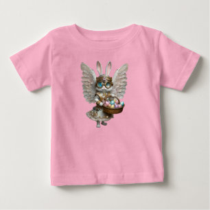 Steampunk Easter Bunny Angel Girl Baby T-Shirt